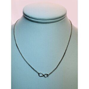 Dainty Infinity Sign Chain Link Necklace 925 Sterling Silver Lobster Claw Clasp